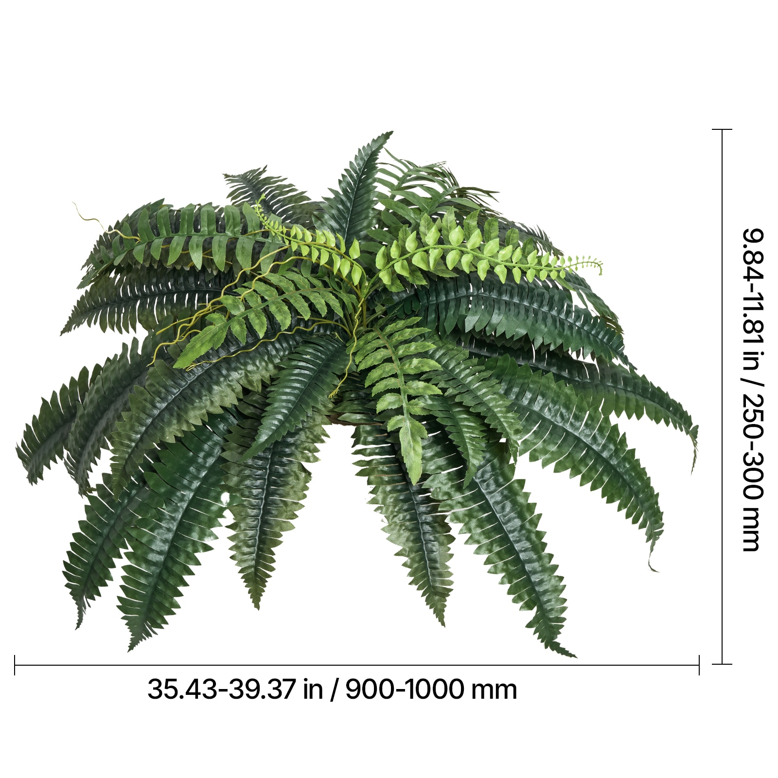 Artificial Boston Ferns Plastic Indoor Outdoor Decorative Plants_voghion.com
